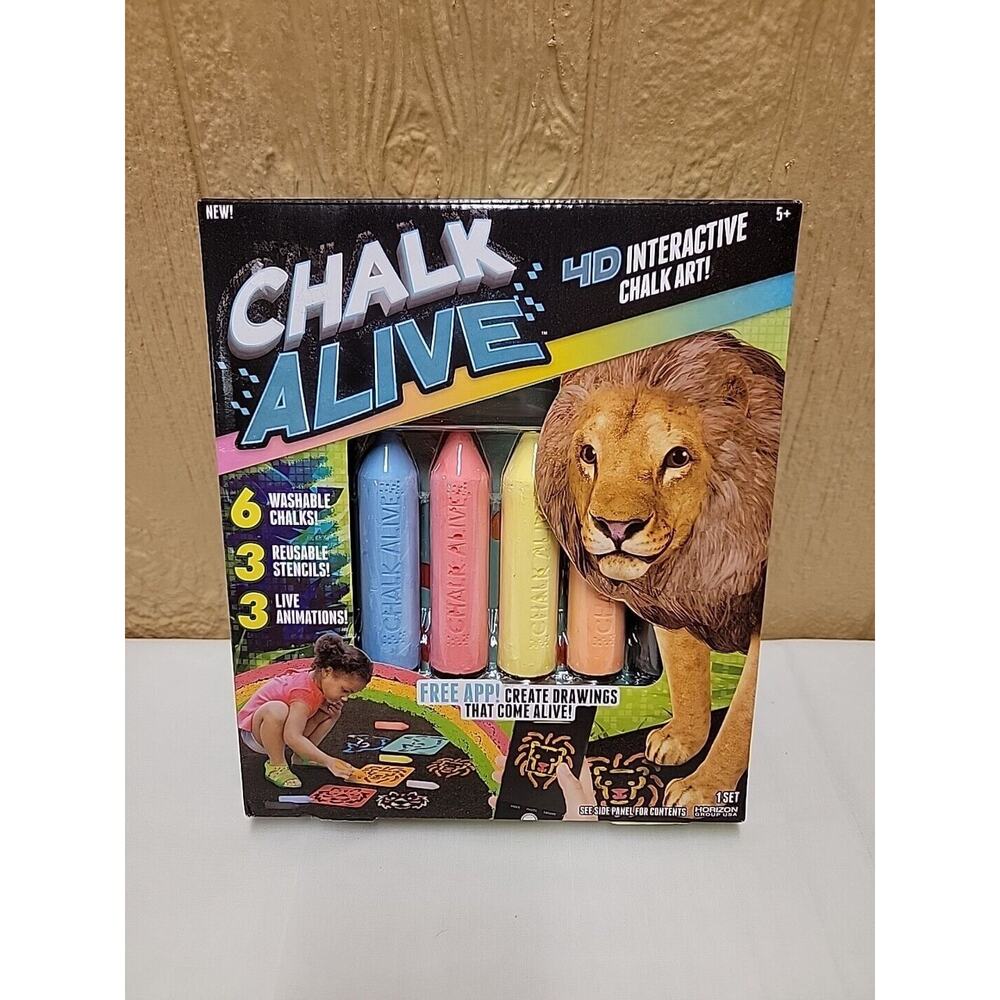 Chalk Alive Jungle Theme 4D Interactive Chalk Art Washable Chalk Stencils